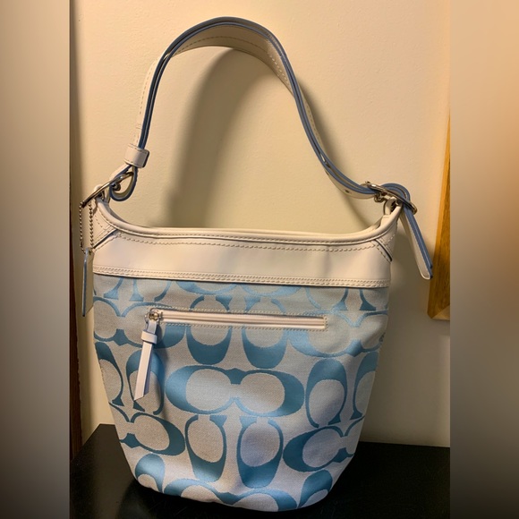 Coach Handbags - Coach Leather and Fabric Shoulder Bag